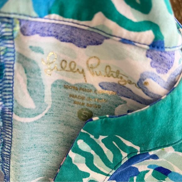 Lilly Pulitzer Riva Dress Brilliant Blue Wade & Sea Size Small Like New - Picture 10 of 13